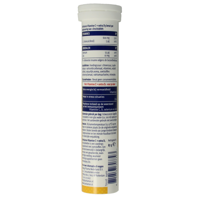 Comprimidos efervescentes de vitamina C y D3 15 comprimidos efervescentes