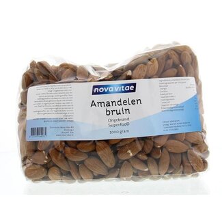 Nova Vitae Nova Vitae Brown almonds unroasted raw 1 Kilogram