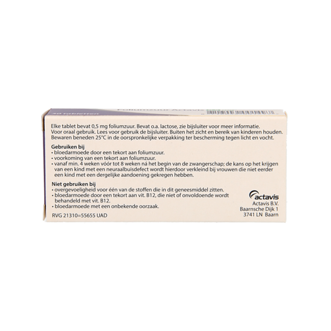 Acido Folico 0.5mg 30 Compresse