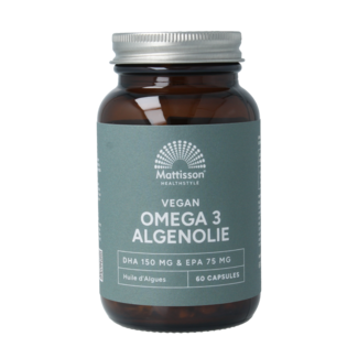 Mattisson Vegan omega 3 algenolie DHA 150mg EPA 75mg 60 Vegetarische capsules