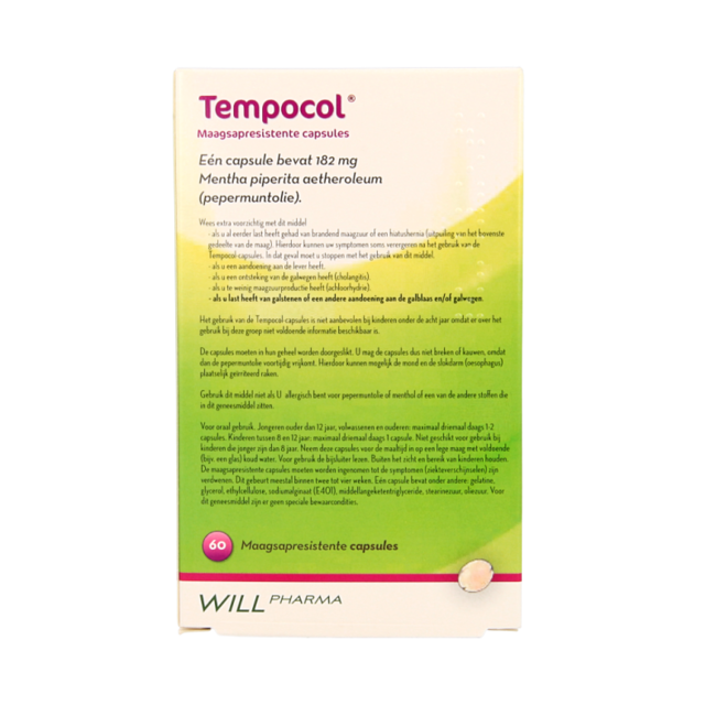 Menta 182 mg gastrorresistente 60 cápsulas