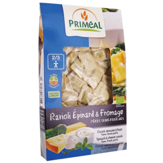 Primeal Ravioli de espinacas y queso ecológico Primeal 250 g