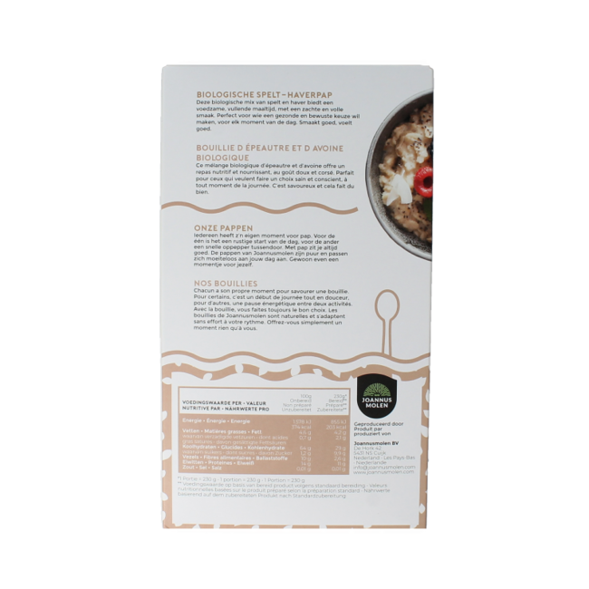 Joannusmolen Breakfast spelt oat organic 300 Gram