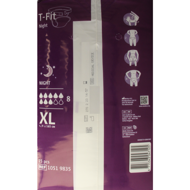 Absorin Comfort t-fit Nacht Größe XL 15 Stück
