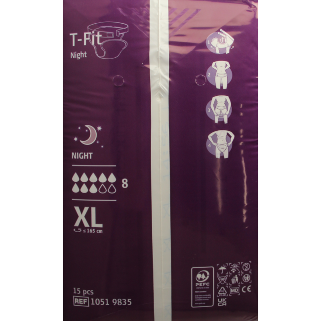 Absorin Comfort t-fit night rozmiar XL 15 sztuk