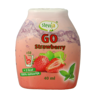 SteviJa SteviJa Stevia limonadesiroop go strawberry 40 Milliliter