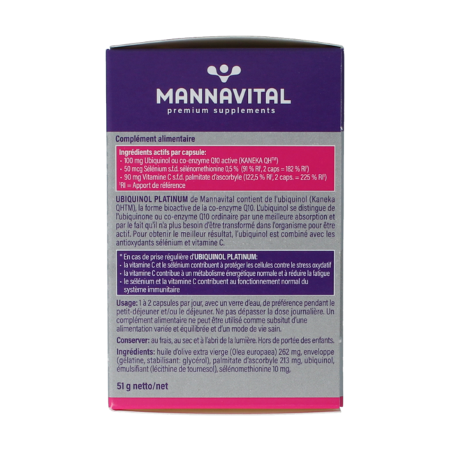 Ubiquinol platinum 60 cápsulas