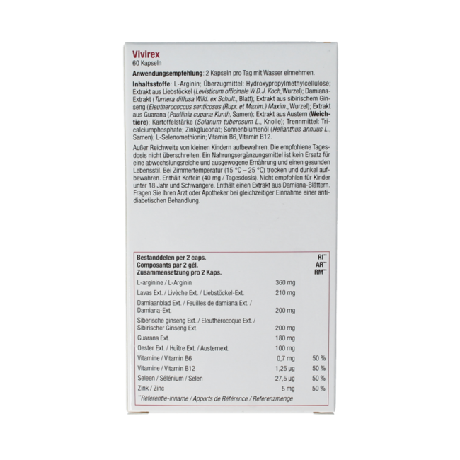 Fytostar Vivirex 60 Cápsulas