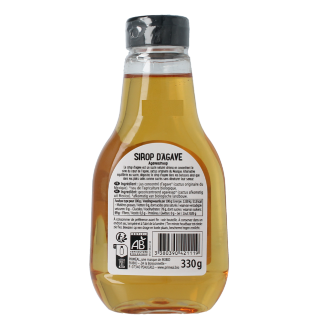 Primeal Sirope de agave bio 330 gramos
