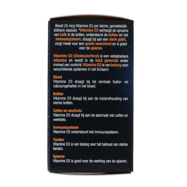 Vitamine D3 25mcg 60 Capsules