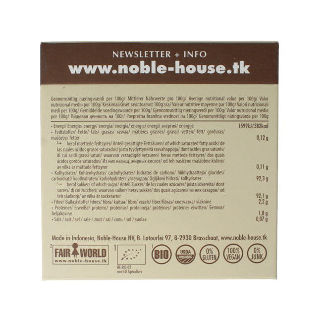 Amanprana Gula java brut stick 50 x 4 Gramm bio 200 Gramm