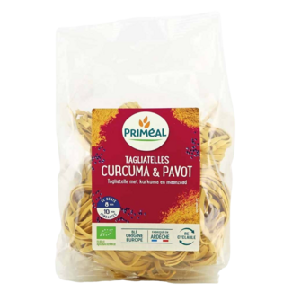 Primeal Tagliatelle de cúrcuma y amapola bio 250 g