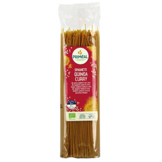 Primeal Primeal Organiczne spaghetti z pszenicy, komosy ryżowej i curry, bio 500 g