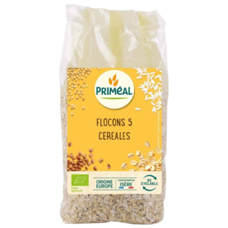 Primeal Primeal Płatki Zbożowe 5 zbóż bio 500 Gram