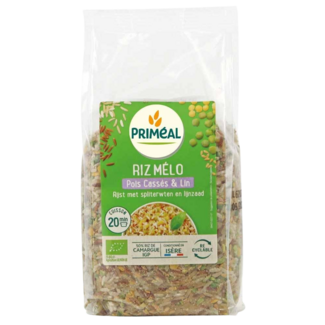 Primeal Primeal Arroz con guisantes partidos y semillas de lino bio 500 gramos