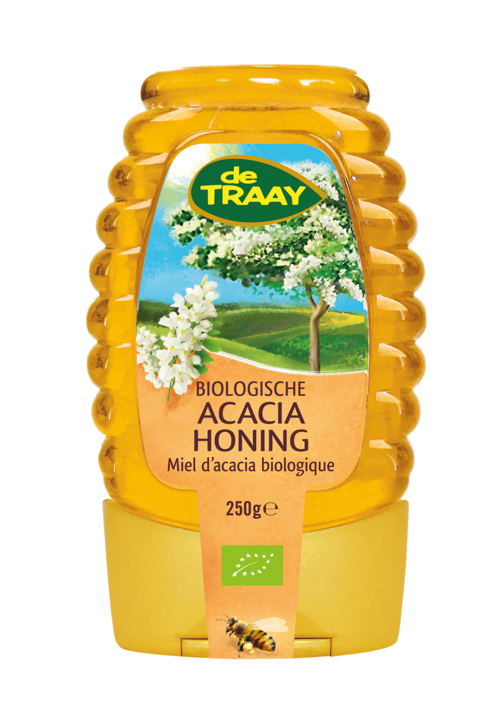 de Traay Acaciahoning knijpfles bio 250 Gram