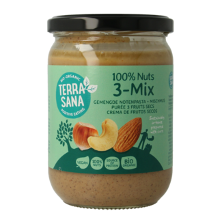TerraSana Crema de 3 frutos secos sin cacahuete bio 500 gramos