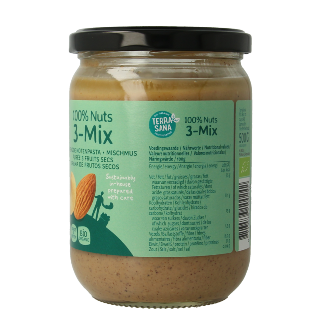 Organic 3-mix nut butter peanut-free 500g