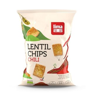 Lima Lima Lentil chips de lentejas chili bio 90 gramos