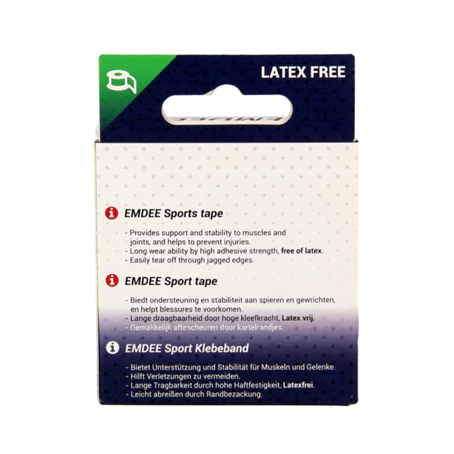 Emdee Sport tape 3,8 cm x 10 m color piel 1 unidad