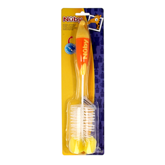 Nuby Bottle Brush with Small Teat Brush & Sponge 1 Piece