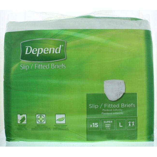 Depend Slip Super Taglia L 15 Pezzi