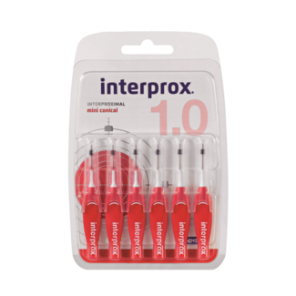 Interprox Premium mini cónico rojo 6 unidades