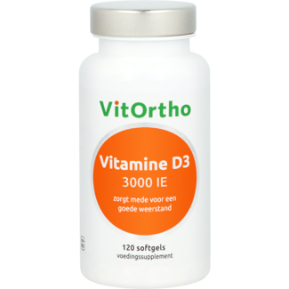 VitOrtho Vitamina D3 3000 UI 120 cápsulas blandas