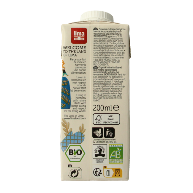Lima Rice cuisine organic 200 Millilitres