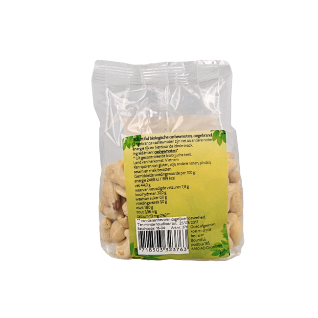 Organic Cashew Nuts 150g