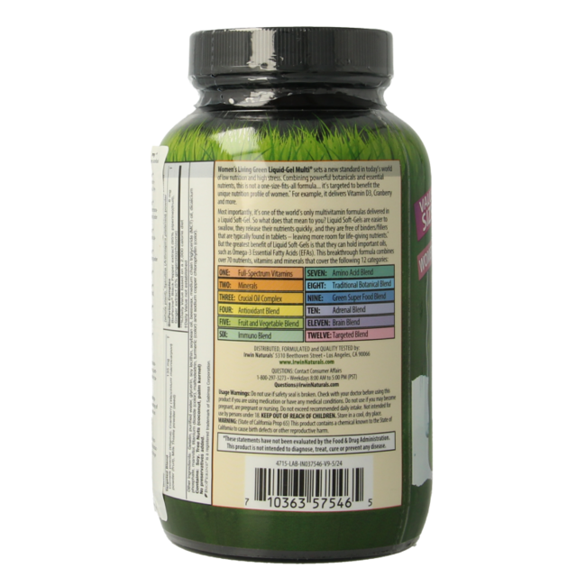 Living green liquid gel multi para mujeres 120 perlas