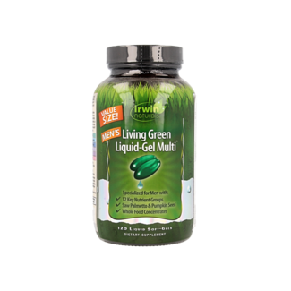 Irwin Naturals Living green liquid gel multi for men 120 Softgels