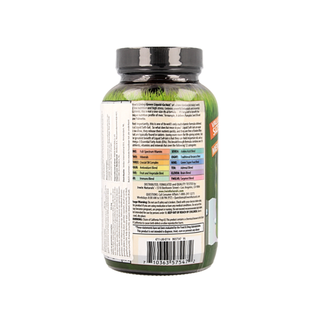 Living Green Liquid Gel Multi pour hommes 120 capsules molles