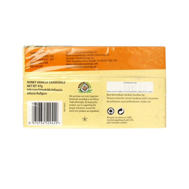 Celestial Season Honey vanilla chamomile 20 bolsitas