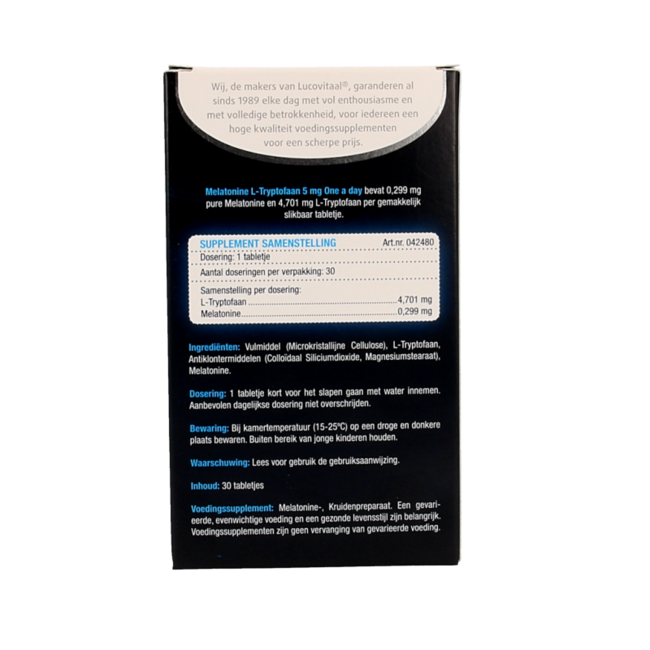 Lucovitaal Melatonin L-Tryptophan 5mg 30 Tabletten