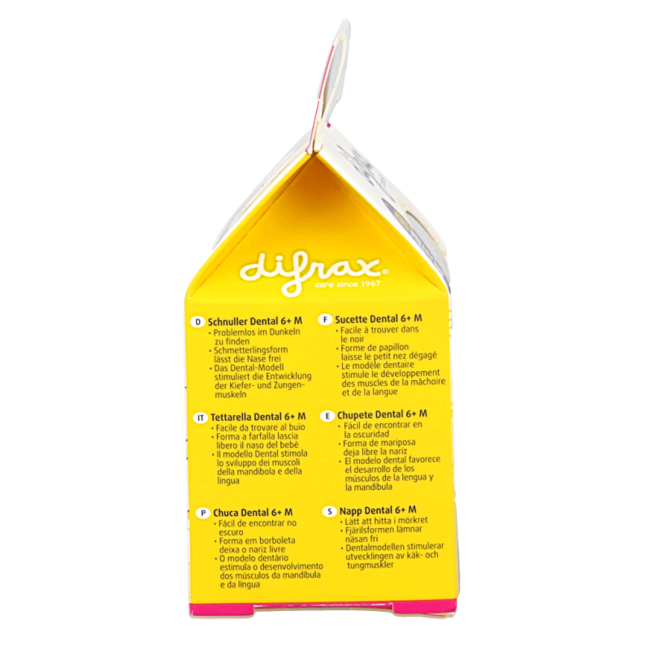 Ciuccio Dentale Difrax 6+ Mesi Fosforescente (1 Pezzo)
