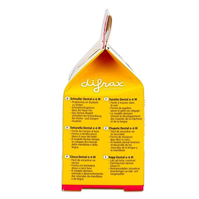 Fopspeen dental 0-6 maanden glow in the dark 1 Stuks