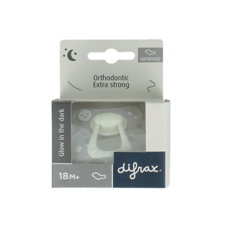 Difrax Fopspeen dental 18+ glow in the dark 1 Stuks