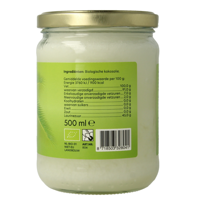 Aceite de coco virgen extra bio 500 Mililitros