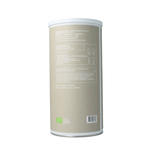 Proteína de suero natural 80% bio 450 gramos