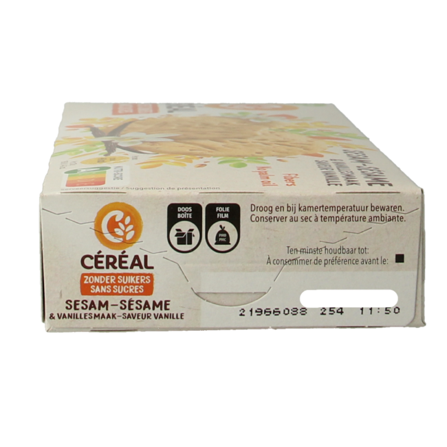 Cereal Galleta de sésamo y vainilla 132 gramos