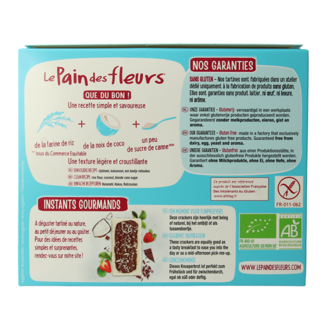 Crispy organic crackers with organic coconut 150 Gram