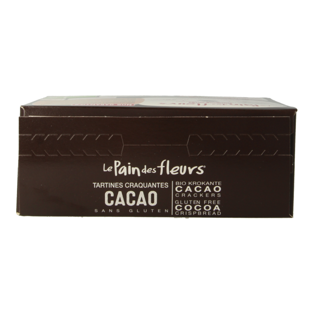 Pain Des Fleurs Crackers crujientes bio con cacao bio 160 gramos