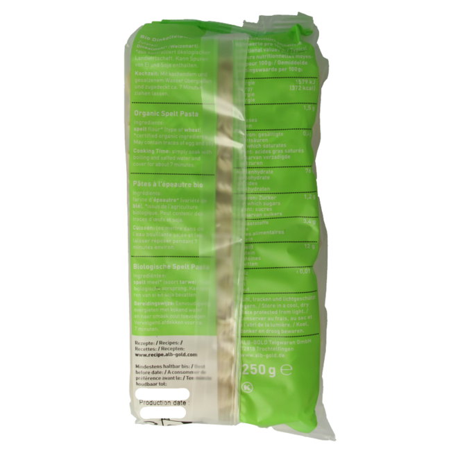 Fideos mie de espelta bio 250 gramos