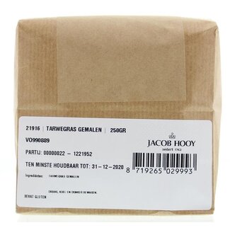 Jacob Hooy Jacob Hooy Wheatgrass ground 250 Gram