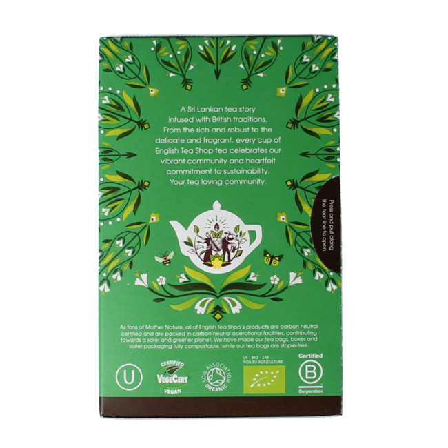 English Tea Shop té verde sencha japonés orgánico 20 bolsitas