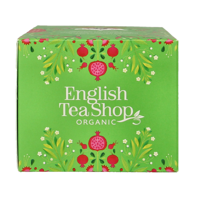 English Tea Shop Green tea pomegranate organic 20 bags