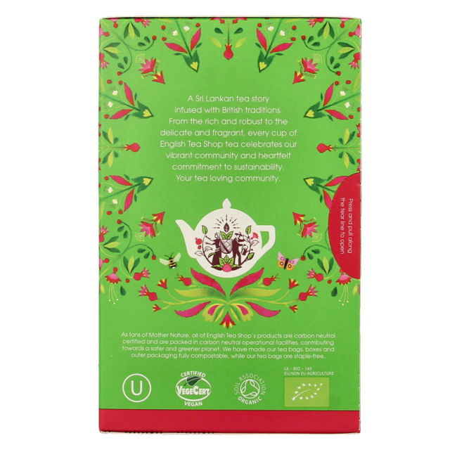 English Tea Shop Green tea pomegranate organic 20 bags