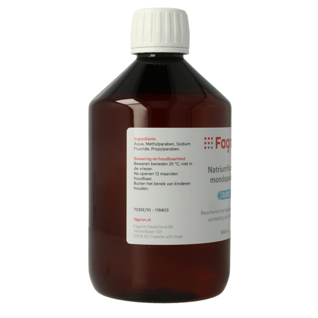 Fagron Sodium Fluoride mouthwash 0.025 500 Millilitres
