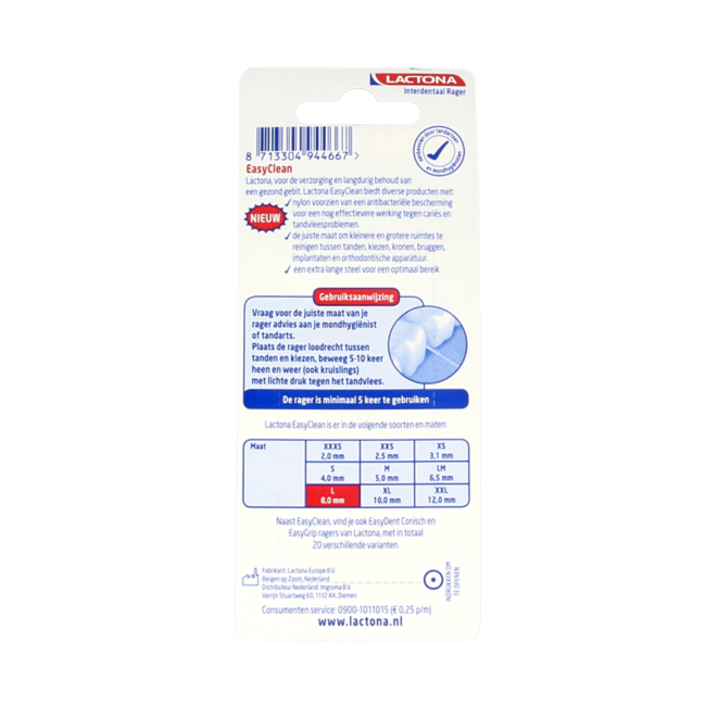 Easyclean L 8 mm 8 Pieces
